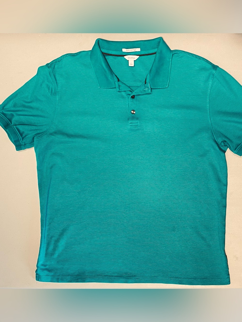 Calvin Klein Teal Short-Sleeve Polo Shirt